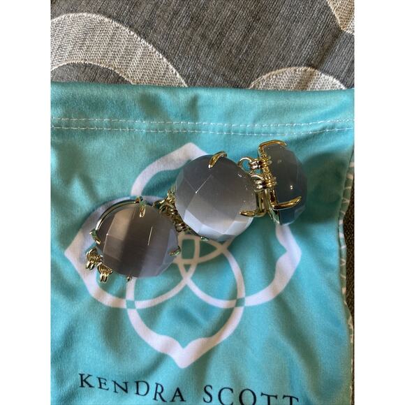 NEW Kendra Scott Women's Signature Cassie Gold Slate Cat Eye Link Bracelet 8" - Picture 2 of 6